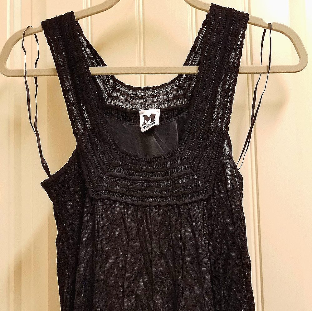 Missoni Sleeveless Black Maxi Dress.